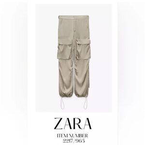 Zara silky cargo pants NWT